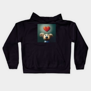 Dog Valentine Kids Hoodie